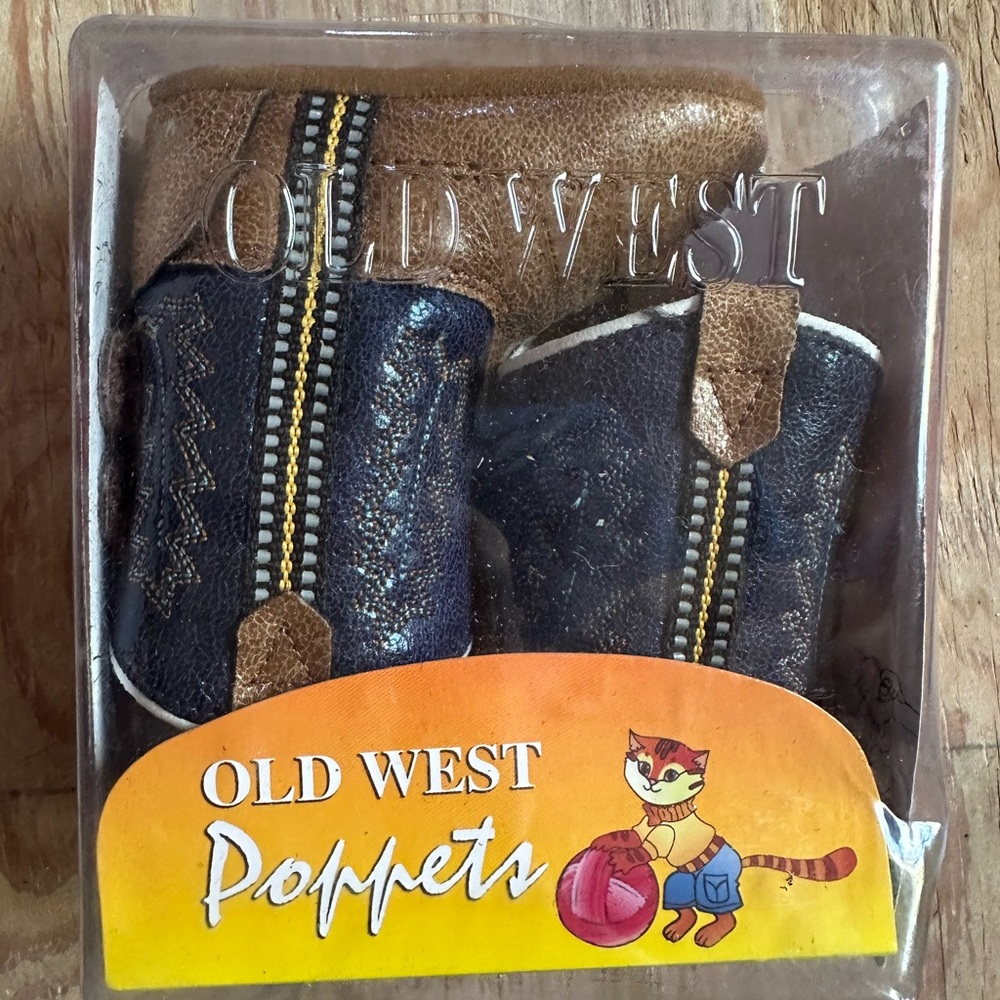 Old west new born baby cowboy boots black stitched